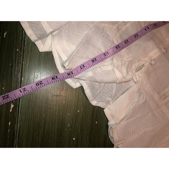 Band of Gypsies BOG Collective NWT White Long Sleeve Blouse Sheer Flare VNeck XS - Picture 8 of 9